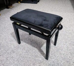 Adjustable Piano Stool in Polished Black