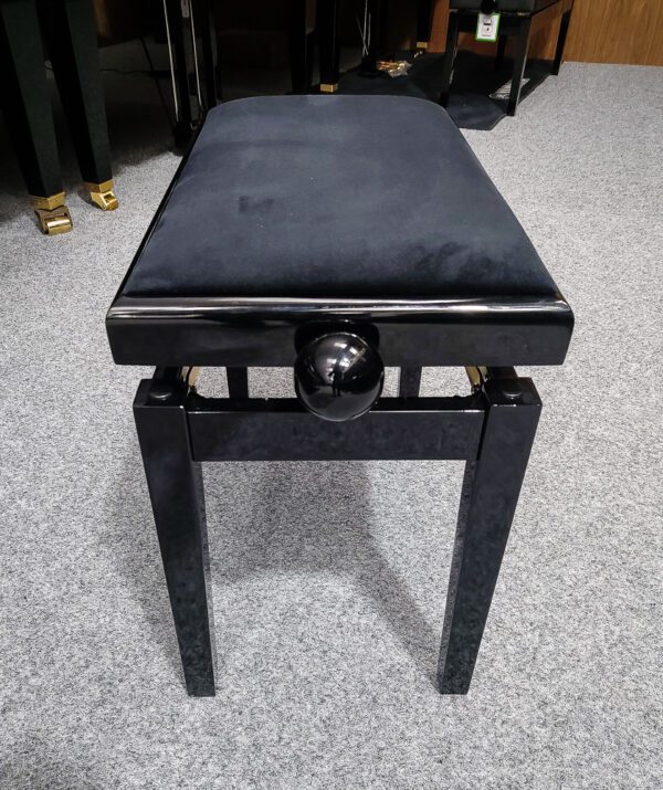 Adjustable Piano Stool in Polished Black
