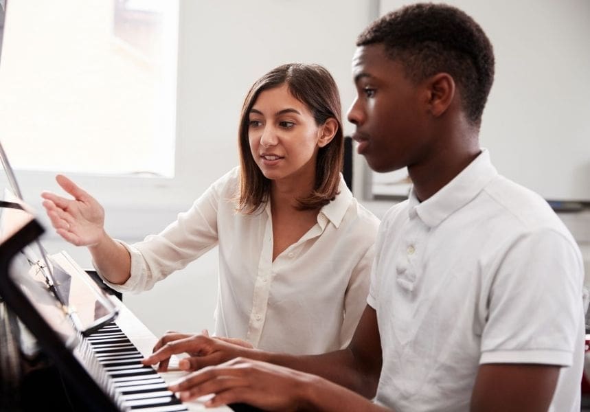 Teacher and young man