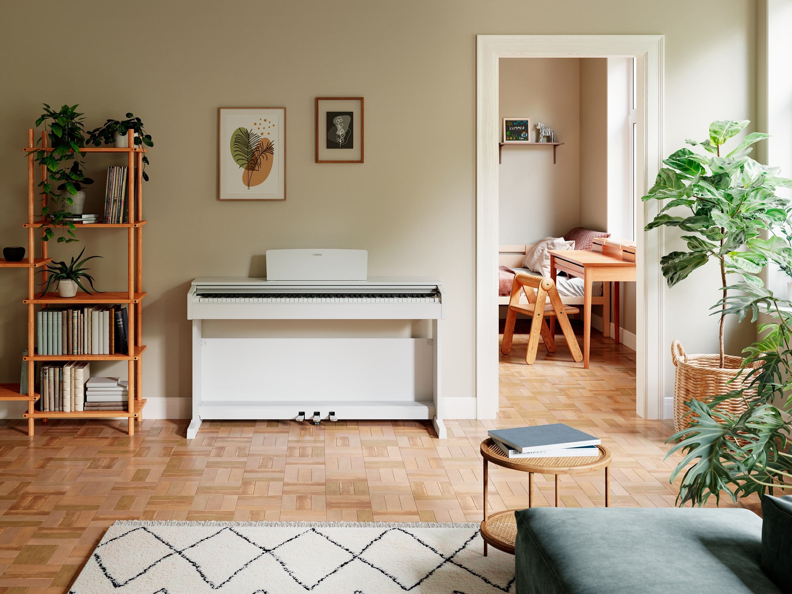 Yamaha YDP 145 Arius Digital White Location