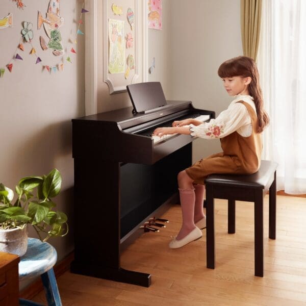 Yamaha YDP 165 Arius Digital Dark Rosewood Girl Playing