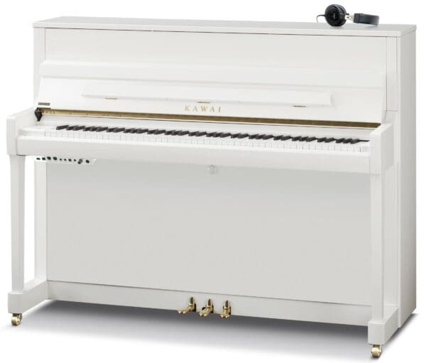 Kawai K200 ATX4 White Finish With Brass Fittings