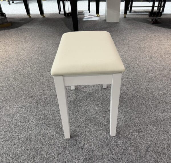 Piano Stool in Satin White with Storage - Image 4